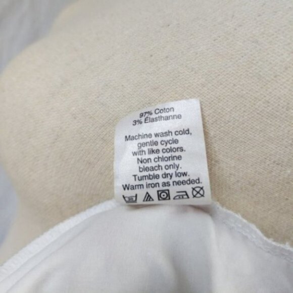 J. Crew White Double Ruffle Sleeve Keyhole Top 00 - Picture 7 of 7